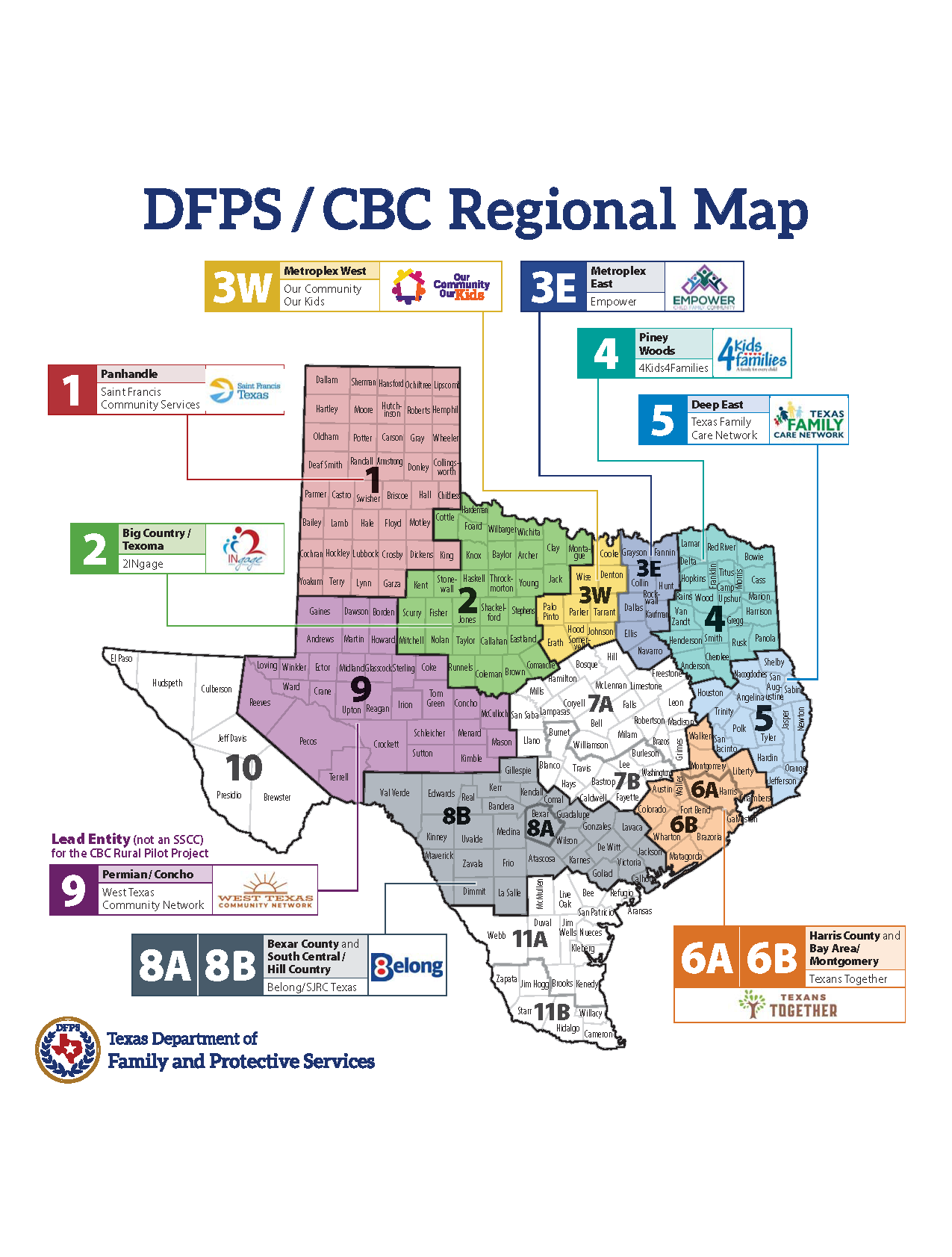 map of community areas as described in the table on this page. Regions 7a, 7b, 9, 10, 11a, and 11b not yet implemented