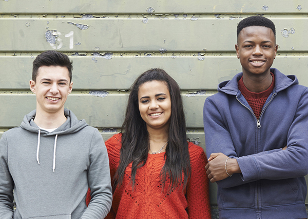 smiling group of teens