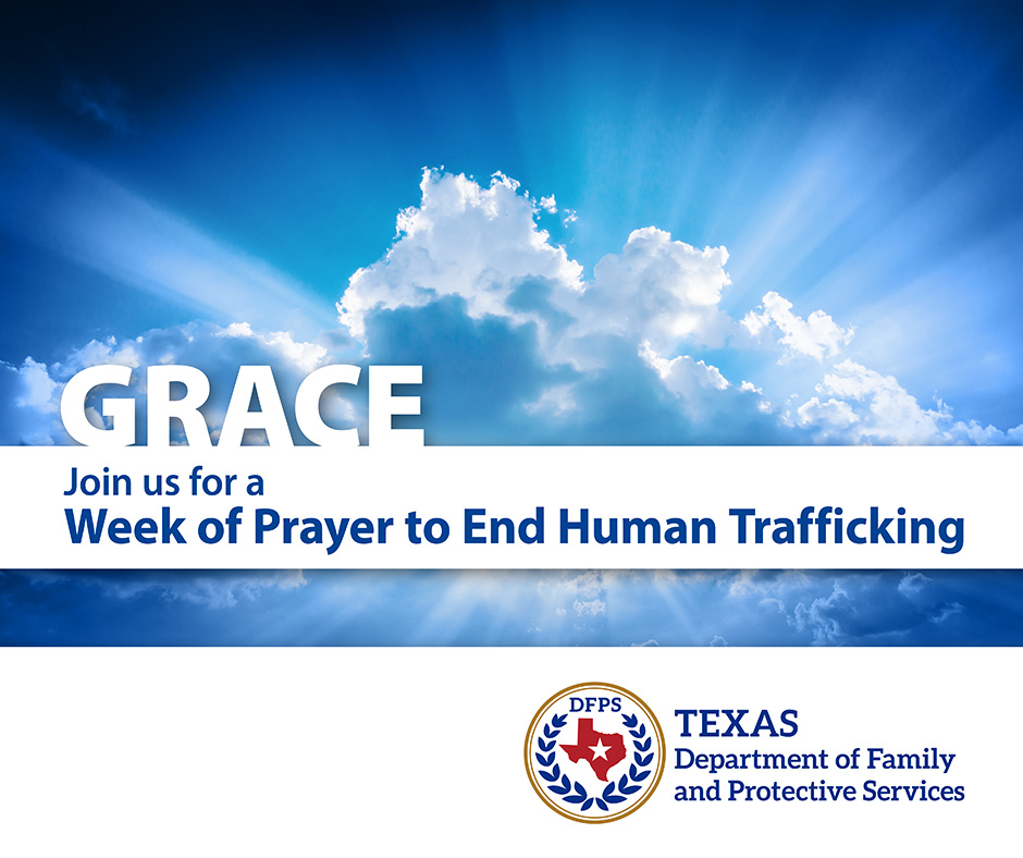 Square image for Join us for a Week of Prayer to End Human Trafficking - Grace